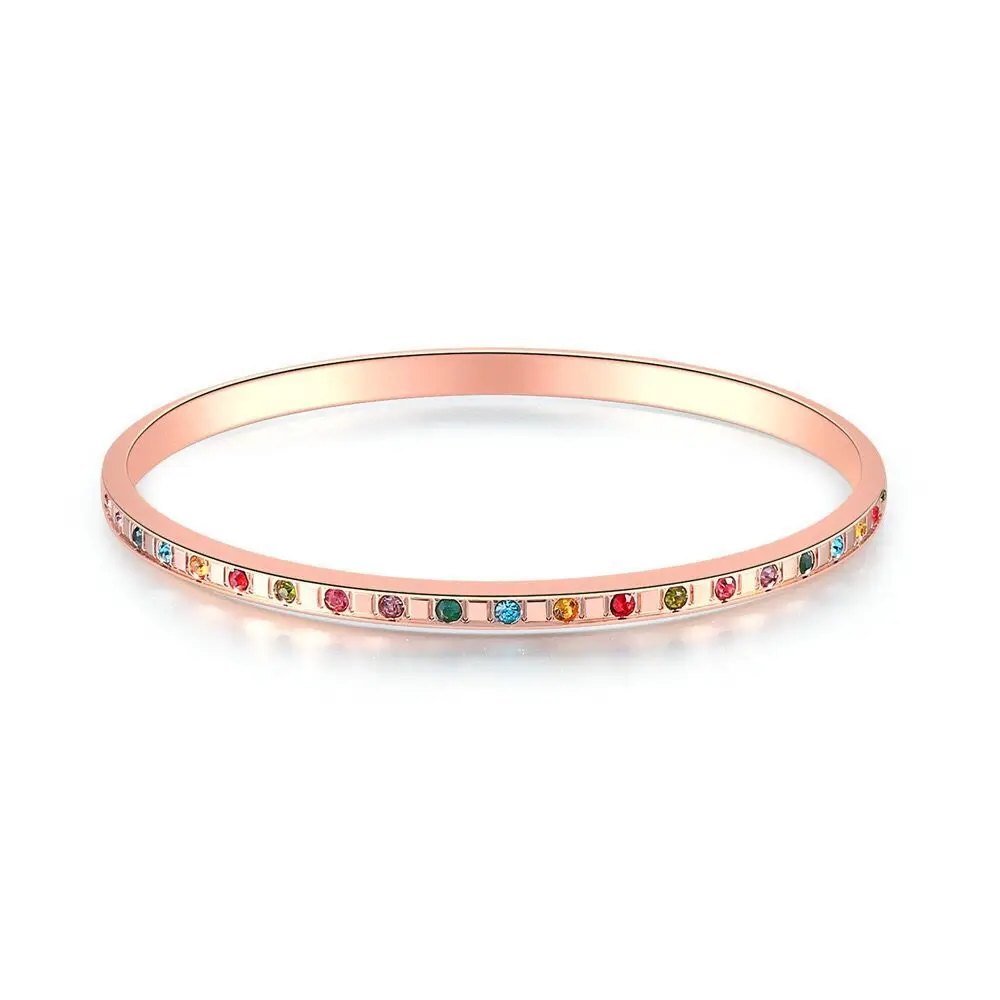 MxGxFam Multcolor Crystals Bangle Bracelet Jewelry For Women 70 mm Rose Gold Color AAA+ No Skin Allergy Nickel Free
MxGxFam Multcolor Crystals Bangle Bracelet Jewelry For Women 70 mm Rose Gold Color AAA+ No Skin Allergy Nickel Free