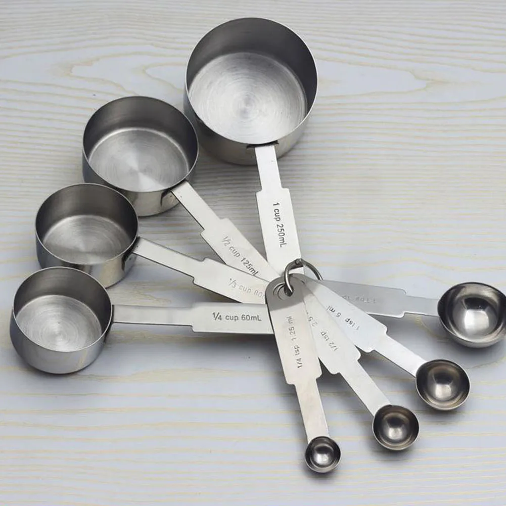 8 Pcs Kitchen Tools Handle Stylish Cooking Set Measuring Cups Spoons Stainless Steel Baking
8 Pcs Kitchen Tools Handle Stylish Cooking Set Measuring Cups Spoons Stainless Steel Baking