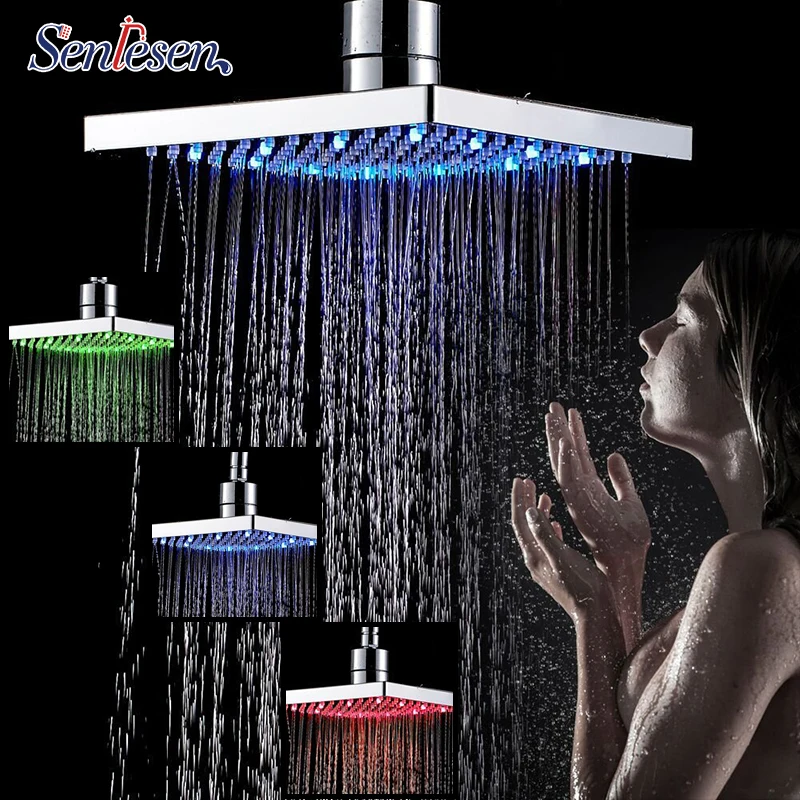 Chrome Finish 8" LED Square ABS Plastic Rainfall Shower Head Wall Mount W/ Brass 37cm Shower Arm Para Bathroom Shower
Chrome Finish 8" LED Square ABS Plastic Rainfall Shower Head Wall Mount W/ Brass 37cm Shower Arm Para Bathroom Shower