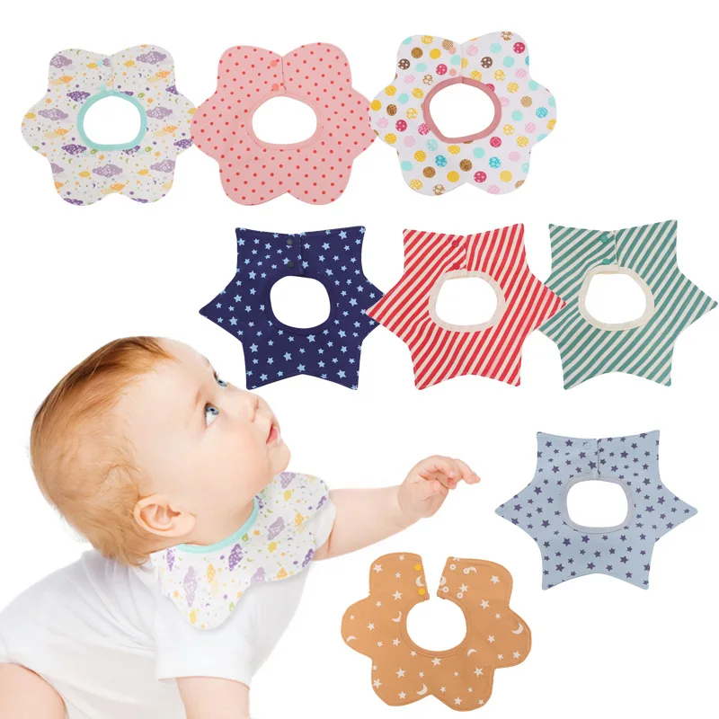 Fashion Flower Style Baby Bibs Newborn Bavoir Bandana Soft Round 360 Degree Rotating Baby 4 Layers Bib Burp Cloths Feeding Scarf
Fashion Flower Style Baby Bibs Newborn Bavoir Bandana Soft Round 360 Degree Rotating Baby 4 Layers Bib Burp Cloths Feeding Scarf