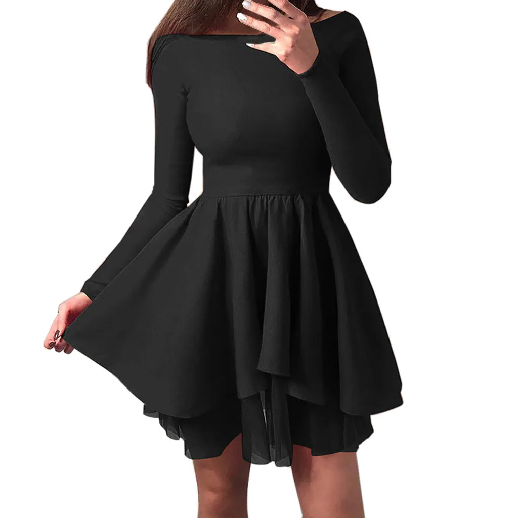 Dress Women Party Nigh Black Solid Party Mini Dress Long Sleeve Off Shoulder Sexy Dresses Sexy Elegant Women Clothes 2019
Dress Women Party Nigh Black Solid Party Mini Dress Long Sleeve Off Shoulder Sexy Dresses Sexy Elegant Women Clothes 2019