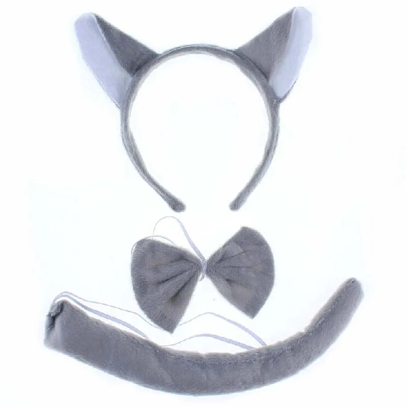 Children Adult Grey Wolf Headband Bow Tie Tail Cosplay Animal Set halloween costume for kids Birthday Party Gift Baby Shower
Children Adult Grey Wolf Headband Bow Tie Tail Cosplay Animal Set halloween costume for kids Birthday Party Gift Baby Shower