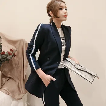 Set female 2019 autumn temperament casual Slim long coat jacket + straight nine pants elegant fashion two-piece suit wild women
Set female 2019 autumn temperament casual Slim long coat jacket + straight nine pants elegant fashion two-piece suit wild women