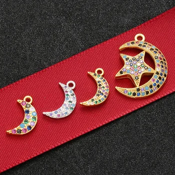ZHUKOU 16x22mm High quality crystal brass moon star pendant for ladies jewelry accessories model: VD444
ZHUKOU 16x22mm High quality crystal brass moon star pendant for ladies jewelry accessories model: VD444