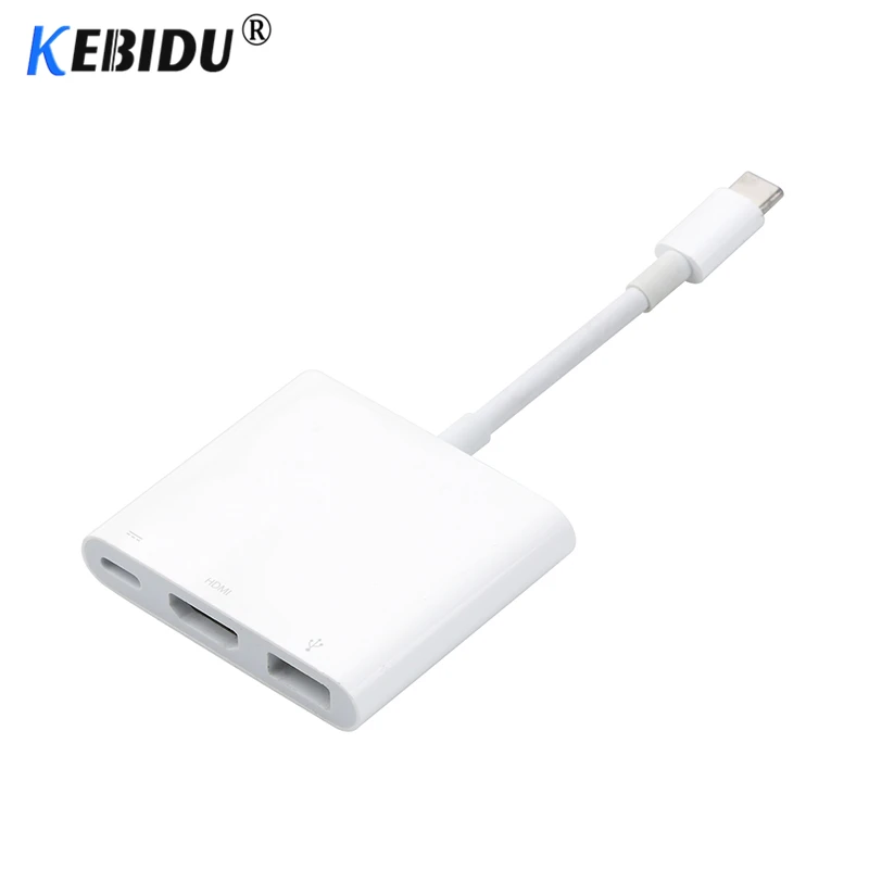 kebidu USB 3.1 Type C TO HDMI USB 3.0 HUB USB-C multi-port Adapter Dongle Dock Cable for New Macbook Pro
kebidu USB 3.1 Type C TO HDMI USB 3.0 HUB USB-C multi-port Adapter Dongle Dock Cable for New Macbook Pro