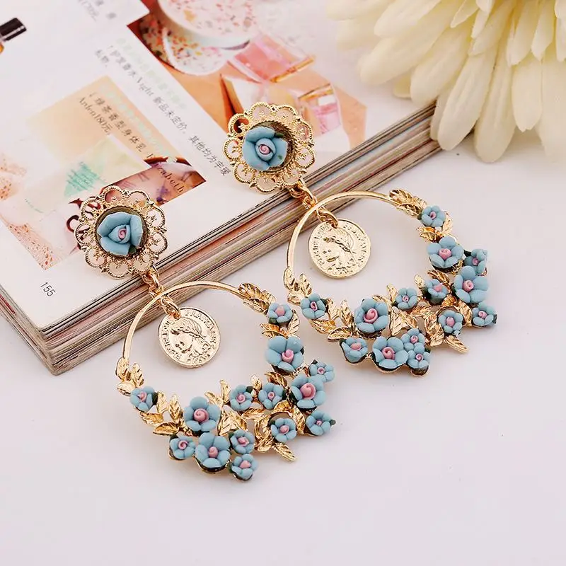 KUNIU 1Pair Drop Earrings Green Pink Blue Color Gold Coin Round Dangle Earrings For Women Girls
KUNIU 1Pair Drop Earrings Green Pink Blue Color Gold Coin Round Dangle Earrings For Women Girls