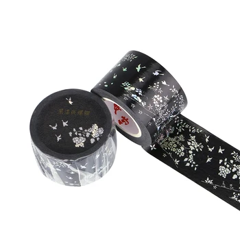 1roll/set Black Floral Laser Washi Tape 3cmx10m Decoration Masking Tape for DIY Gift Card Bujo Planner Scrapbook
1roll/set Black Floral Laser Washi Tape 3cmx10m Decoration Masking Tape for DIY Gift Card Bujo Planner Scrapbook