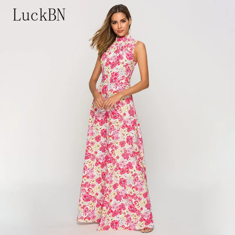 Brand Summer Floral Dresses Fashion Bodycon Elegant Women Dress Sleeveless Slim Vintage Print Long Dress Boho Beach Sundress
Brand Summer Floral Dresses Fashion Bodycon Elegant Women Dress Sleeveless Slim Vintage Print Long Dress Boho Beach Sundress