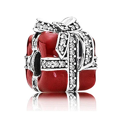 Authentic 925 Sterling Silver Bead Charm Red Enamel Gift box With Crystal Beads Fit Pandora Bracelet Bangle DIY Jewelry
Authentic 925 Sterling Silver Bead Charm Red Enamel Gift box With Crystal Beads Fit Pandora Bracelet Bangle DIY Jewelry