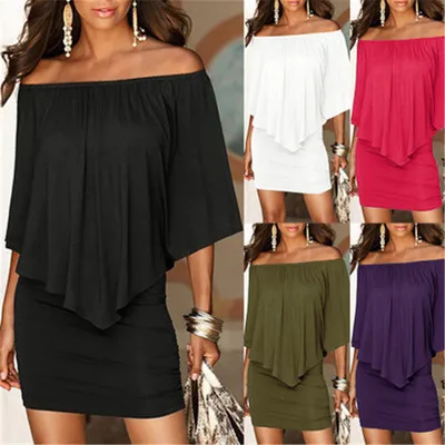 Women Off the Shoulder Bodycon Dresses 2019 Summer Slash Neck Short Sleeve Ruffle Bandage Dresses Casual Slim Party Dress S-XL
Women Off the Shoulder Bodycon Dresses 2019 Summer Slash Neck Short Sleeve Ruffle Bandage Dresses Casual Slim Party Dress S-XL
