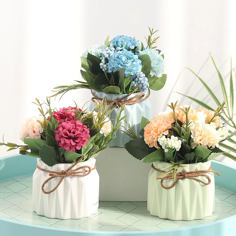 Artificial flower Hydrangea flower pot Artificial plant Fake flower plant wedding bedroom living room tabletop decoration AEQ003
Artificial flower Hydrangea flower pot Artificial plant Fake flower plant wedding bedroom living room tabletop decoration AEQ003