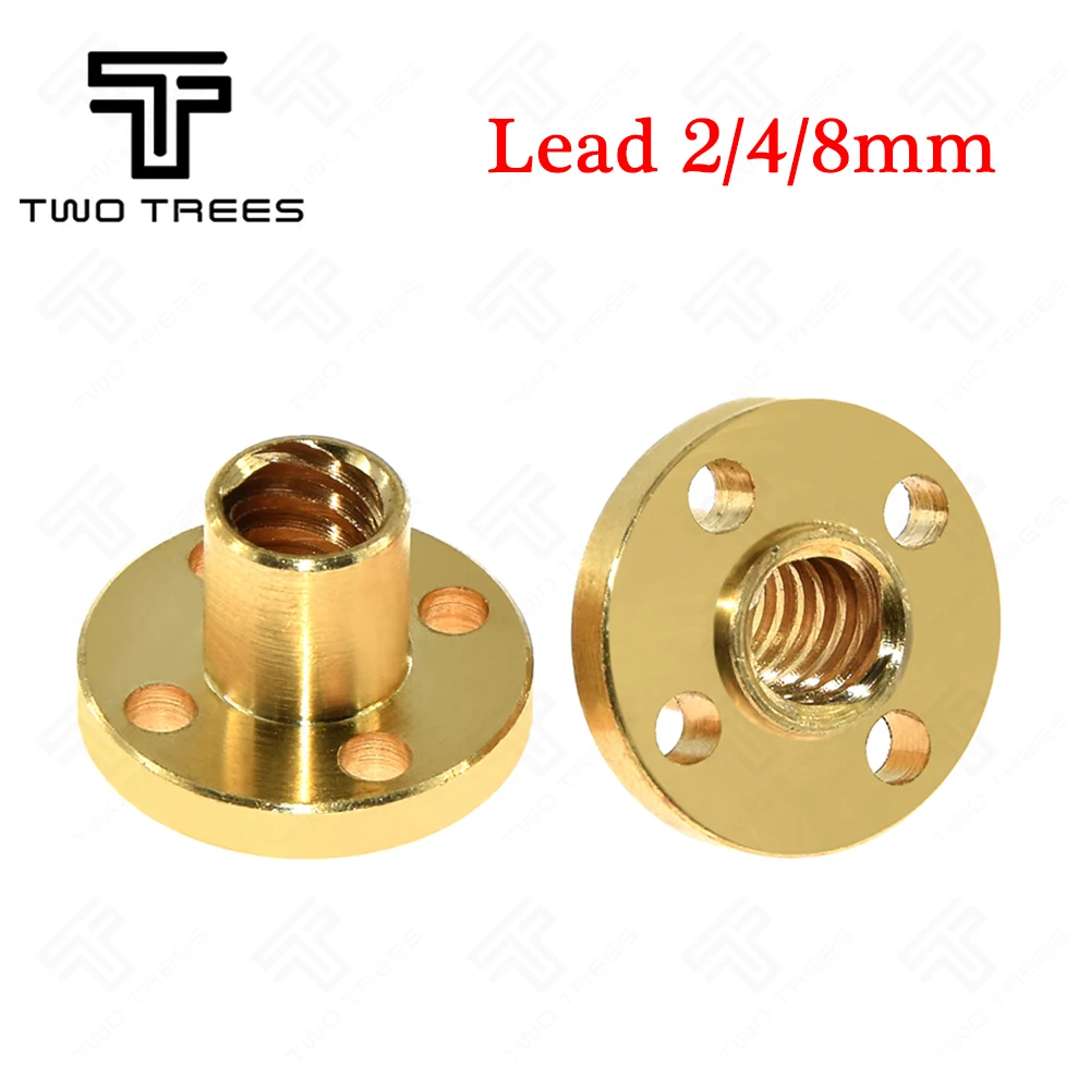 T8 Trapezoidal Nuts 2mm 4mm 8mm Copper Screws For Stepper Motor Lead Screw Diameter 8mm Pitch 2mm Brass 3D Printer Part Guide
T8 Trapezoidal Nuts 2mm 4mm 8mm Copper Screws For Stepper Motor Lead Screw Diameter 8mm Pitch 2mm Brass 3D Printer Part Guide