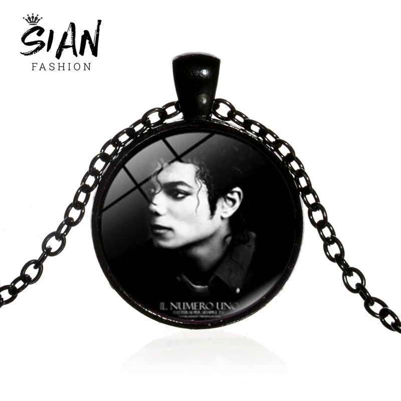 SIAN Fashion Michael Jackson Legend Necklace Pop Star Singer Dancer MJ Necklace Punk Black Long Chain Men Women Jewelry Souvenir
SIAN Fashion Michael Jackson Legend Necklace Pop Star Singer Dancer MJ Necklace Punk Black Long Chain Men Women Jewelry Souvenir