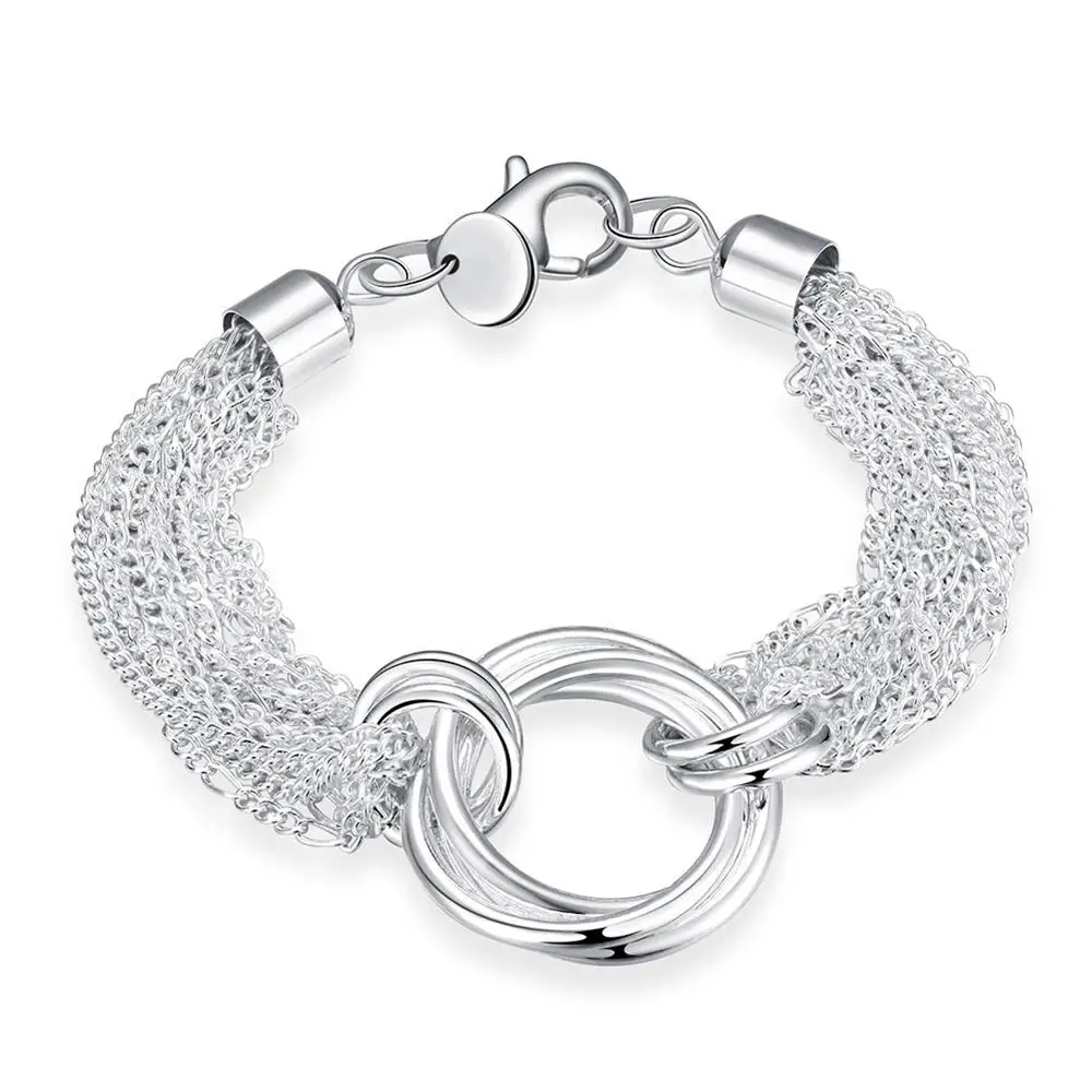 Fashion Stunning Women Bracelets Silver Color Multi Rolo Chain Three Circles Accessories
Fashion Stunning Women Bracelets Silver Color Multi Rolo Chain Three Circles Accessories