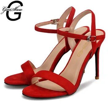 GENSHUO Black High heels Women Shoes Red Heels Wedding Shoes Summer Stilettos Sandalias Mujer 2019 Sexy Chaussures Femme Zapatos
GENSHUO Black High heels Women Shoes Red Heels Wedding Shoes Summer Stilettos Sandalias Mujer 2019 Sexy Chaussures Femme Zapatos