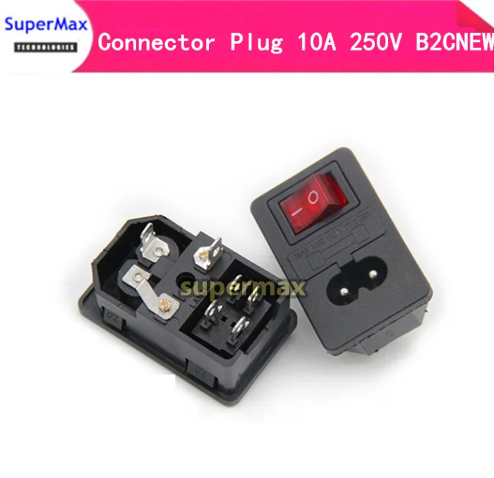NEW HIGH QUALITY Red Light Power Rocker Switch Fused IEC 320 C14 Inlet Power Socket Fuse Switch Connector Plug 10A 250V B2C
NEW HIGH QUALITY Red Light Power Rocker Switch Fused IEC 320 C14 Inlet Power Socket Fuse Switch Connector Plug 10A 250V B2C