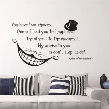 Alice in Wonderland Quote Wall Stickers Decals Cat Bedroom Nursery free shipping # M253
Alice in Wonderland Quote Wall Stickers Decals Cat Bedroom Nursery free shipping # M253