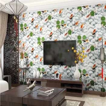 Free Shipping 3D non woven fabric wallpaper fish pattern warm bedroom living room sofa TV background wallpaper
Free Shipping 3D non woven fabric wallpaper fish pattern warm bedroom living room sofa TV background wallpaper