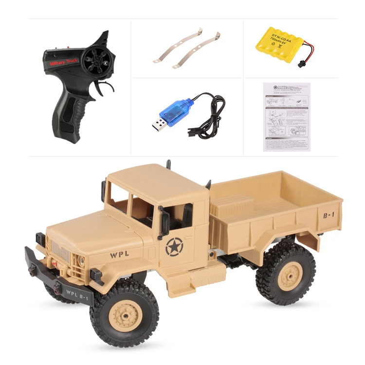 14 High Speed four-wheel Drive Remote Control Car Toy Off-road Vehicle Climbing Car 2.4G Radio Remote Control Military Truck RC B14
