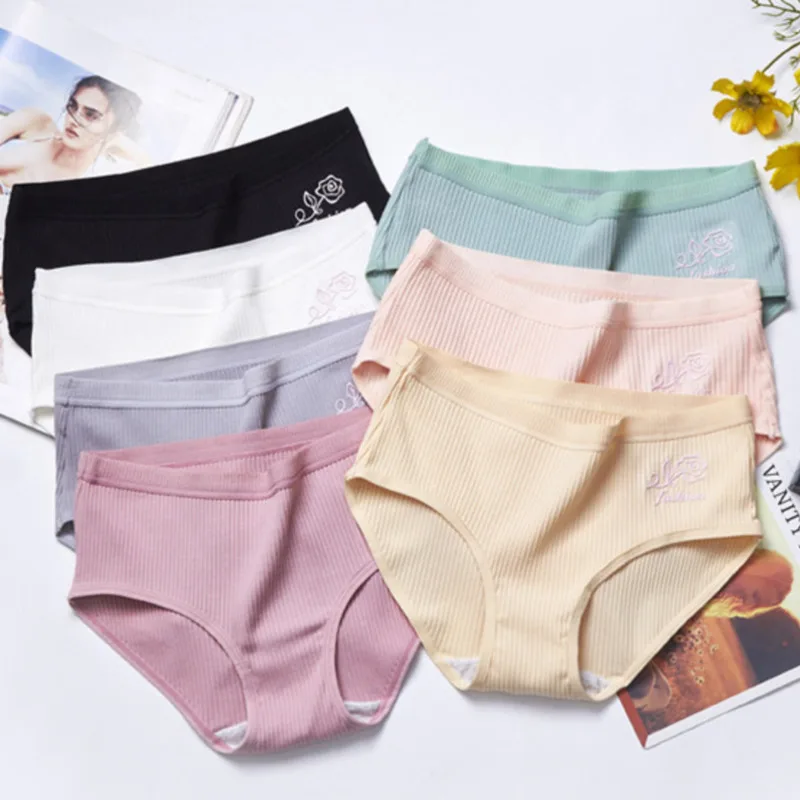 Fashion Panties Mid Rise Rose Pattern Briefs Splice Solid Breathable Panties Women Striped Sexy Lingerie Underwear Women
Fashion Panties Mid Rise Rose Pattern Briefs Splice Solid Breathable Panties Women Striped Sexy Lingerie Underwear Women