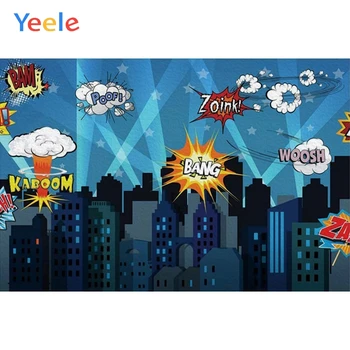 Yeele Comic Cloud Pattern Boom Pow Buildings Birthday Photography Backgrounds Customized Photographic Backdrops for Photo Studio
Yeele Comic Cloud Pattern Boom Pow Buildings Birthday Photography Backgrounds Customized Photographic Backdrops for Photo Studio