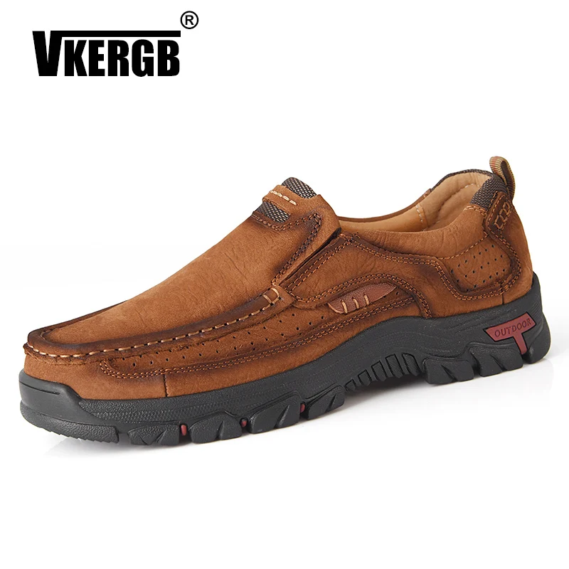 

Vkergb men shoes loafers leather New Leather Mens Flats Brogue Shoes Man Formal designer luxury Shoes Vintage British Style Shoe