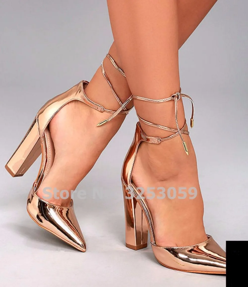 Rose gold pointed toe heels Clearance
