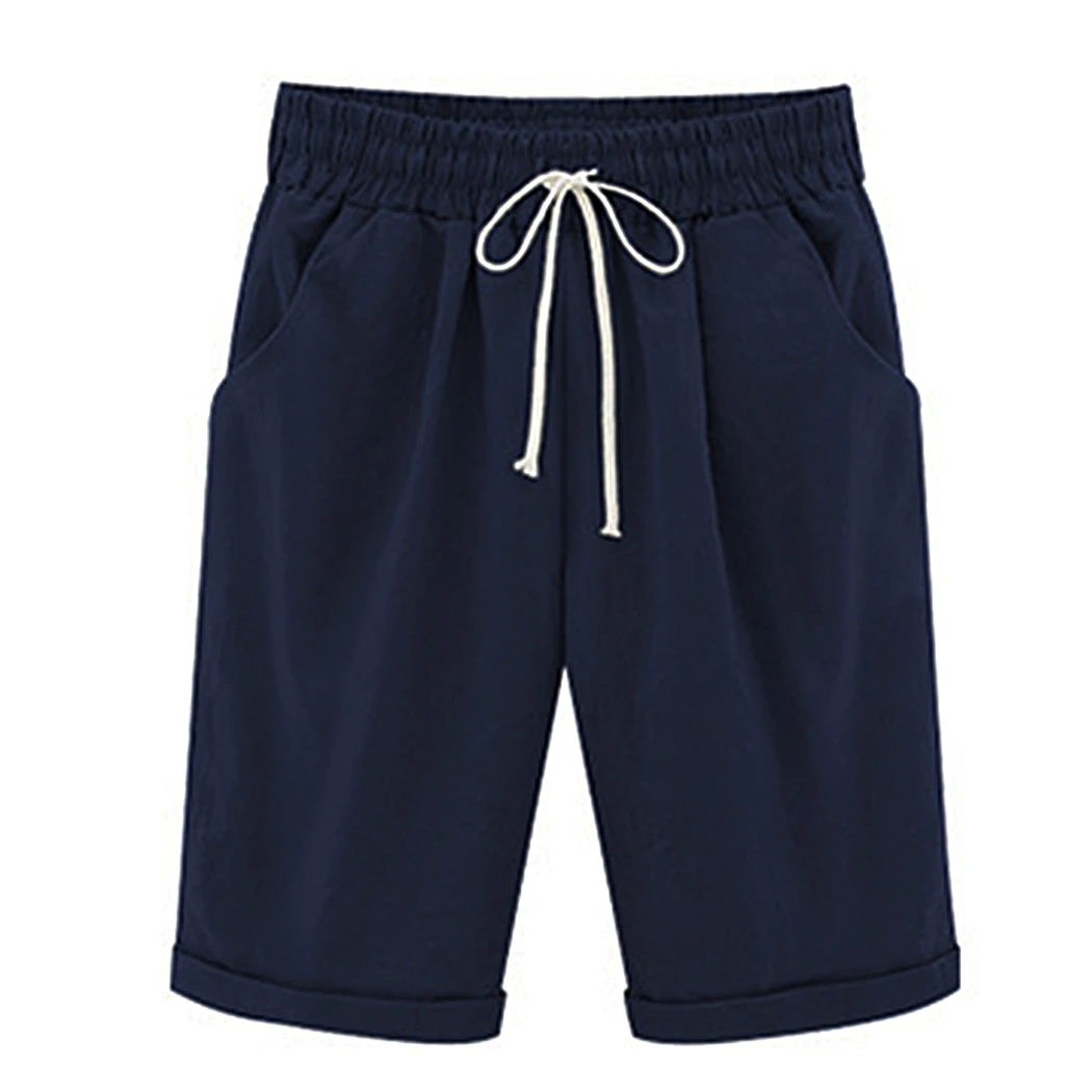 Hot Plus Size Summer Women Ladies Casual Loose Mid Waist Short Trousers Cropped Pants Light Khaki/Blue Solid Capris Short Mujer
Hot Plus Size Summer Women Ladies Casual Loose Mid Waist Short Trousers Cropped Pants Light Khaki/Blue Solid Capris Short Mujer