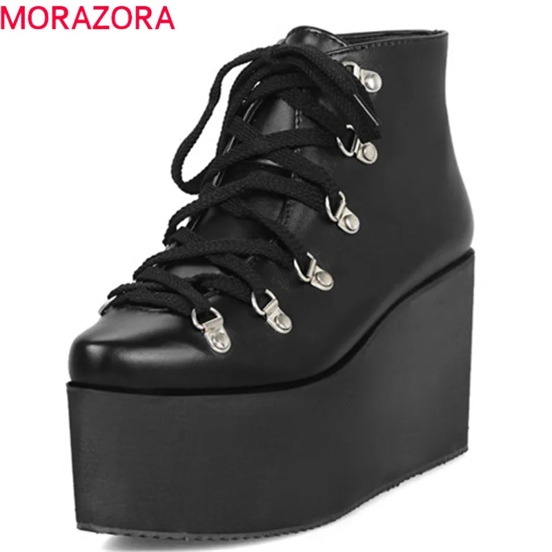 MORAZORA 2020 plus size 33-47 ankle boots for women lace up pointed toe autumn winter boots flat shoes ladies platform boots
MORAZORA 2020 plus size 33-47 ankle boots for women lace up pointed toe autumn winter boots flat shoes ladies platform boots