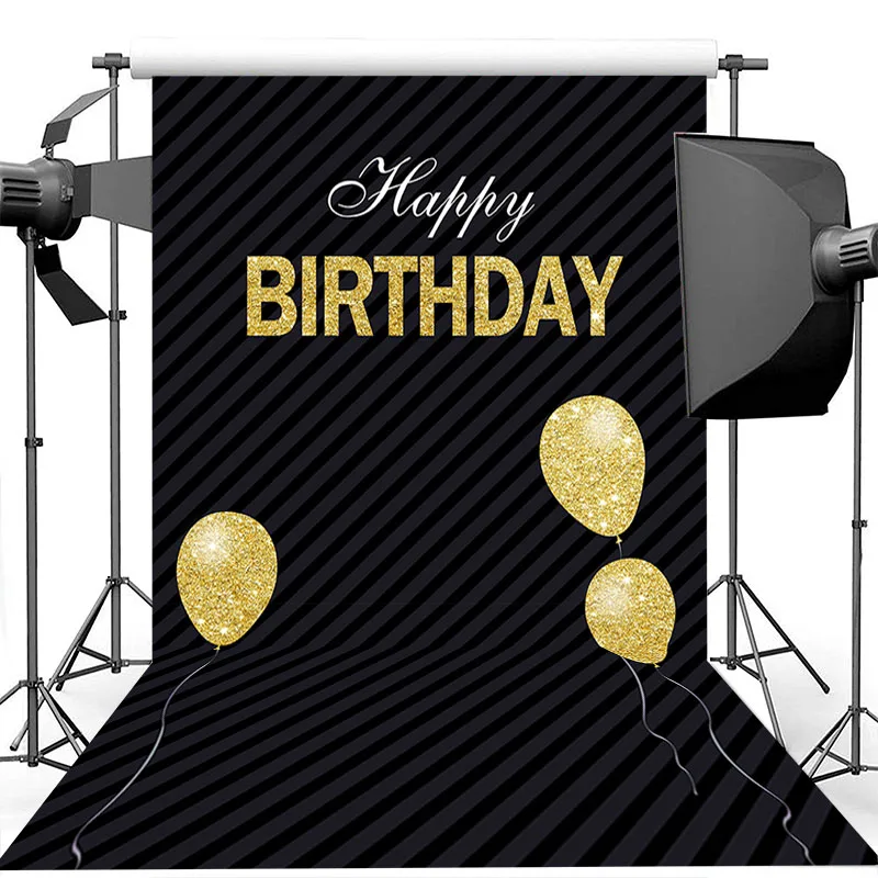 NeoBack Happy Birthday Backdrop Vinyl Black Gold Balloons Birthday Party Background Birthday Party Banner Supplies Decoration
NeoBack Happy Birthday Backdrop Vinyl Black Gold Balloons Birthday Party Background Birthday Party Banner Supplies Decoration
