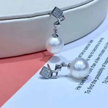 Hot Design S925 Silver Pearl Earrings Findings Stud Earrings Settings Mountings Parts Mounts for Wedding Gift Bridal Women
Hot Design S925 Silver Pearl Earrings Findings Stud Earrings Settings Mountings Parts Mounts for Wedding Gift Bridal Women