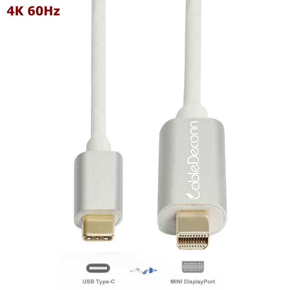 Адаптер типа C Mini displayPort кабель переходник mini dp с разъемом Папа папа для Macbook 2017 16 15