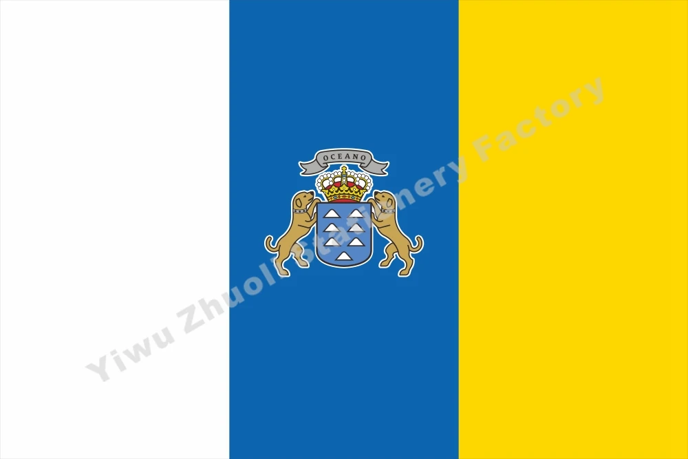 Spain of the Canary Islands of flag 150X90cm (3x5FT) 120g 100D Polyester Double Stitched High Quality Banner Free Shipping
Spain of the Canary Islands of flag 150X90cm (3x5FT) 120g 100D Polyester Double Stitched High Quality Banner Free Shipping