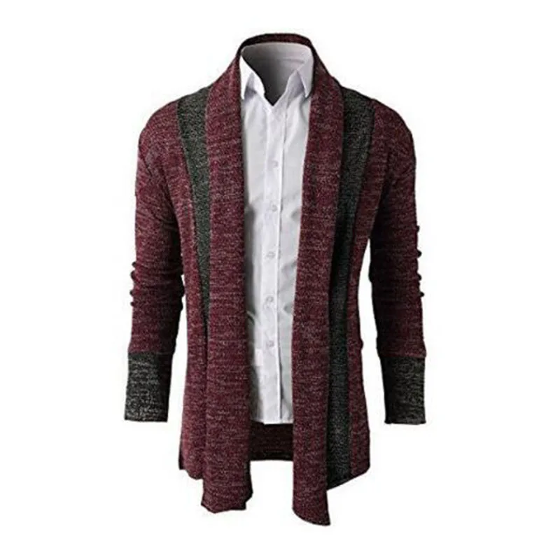 KaLeBo Fashion cardigan new men 's wool long - sleeved sweater stitching long section sweater sweaters coat
KaLeBo Fashion cardigan new men 's wool long - sleeved sweater stitching long section sweater sweaters coat