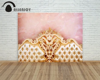 Allenjoy Photography background pink golden royal bed princess baby girl props spring backdrops
Allenjoy Photography background pink golden royal bed princess baby girl props spring backdrops