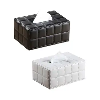 Simple PU Tissue Box Rectangle Paper Towel Holder Desktop Napkin Storage Container for Home Office (Size S, White)
Simple PU Tissue Box Rectangle Paper Towel Holder Desktop Napkin Storage Container for Home Office (Size S, White)