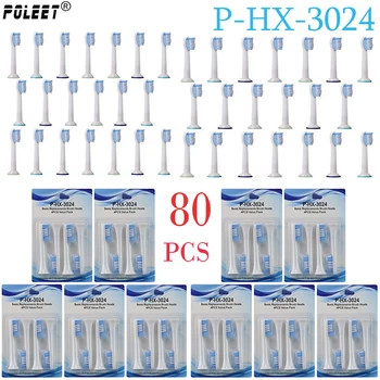 Poleet 80pcs/Lot Electric Toothbrush Replacement Heads P-HX-3024 HX3024 For Philips Toothbrush Head Oral Heygiene Soft Bristles
Poleet 80pcs/Lot Electric Toothbrush Replacement Heads P-HX-3024 HX3024 For Philips Toothbrush Head Oral Heygiene Soft Bristles