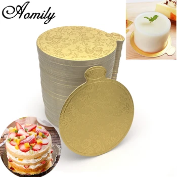 Aomily 100pcs/Set Gold Printing Round Mousse Cake Boards Paper Cupcake Dessert Displays Tray Wedding Cake Pastry Decorative Kit
Aomily 100pcs/Set Gold Printing Round Mousse Cake Boards Paper Cupcake Dessert Displays Tray Wedding Cake Pastry Decorative Kit