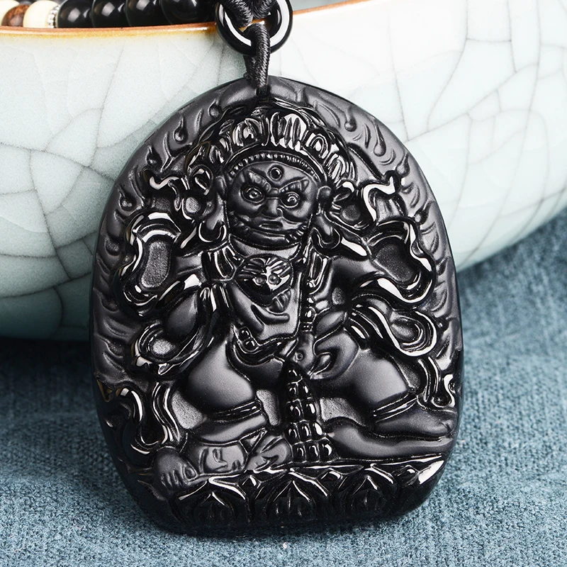 PUHOLY/ belwide jewelry Wujin natural Obsidian black Fortuna Pendant Akshobya Necklace
PUHOLY/ belwide jewelry Wujin natural Obsidian black Fortuna Pendant Akshobya Necklace