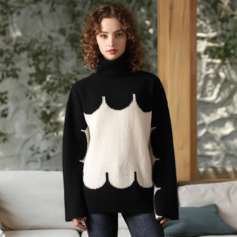 2019 New Winter Women Sweaters Patchwork Soft 100% Cashmere Sweater Knitting Women Sweater Loose Knitted Pullovers Jumper Tops
2019 New Winter Women Sweaters Patchwork Soft 100% Cashmere Sweater Knitting Women Sweater Loose Knitted Pullovers Jumper Tops