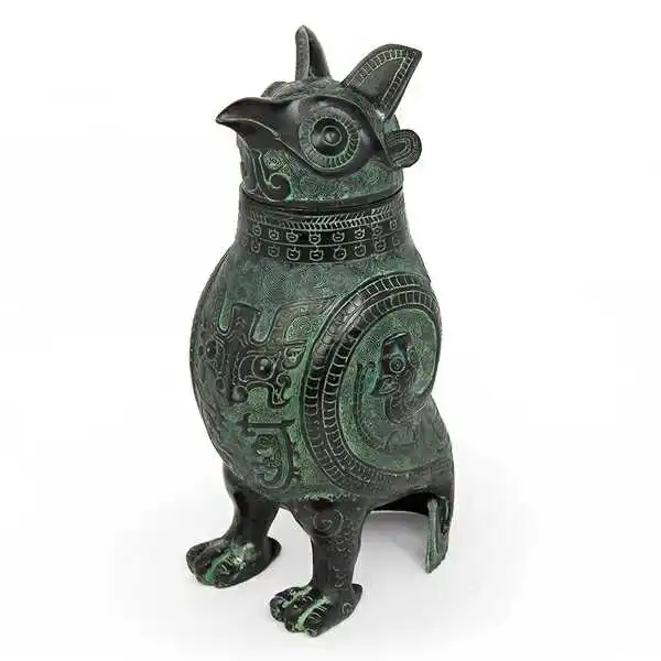 Jin Hou ancient bronze statue Niaozun owl wine antique handicraft Home Furnishing decorative ornaments business gifts
Jin Hou ancient bronze statue Niaozun owl wine antique handicraft Home Furnishing decorative ornaments business gifts