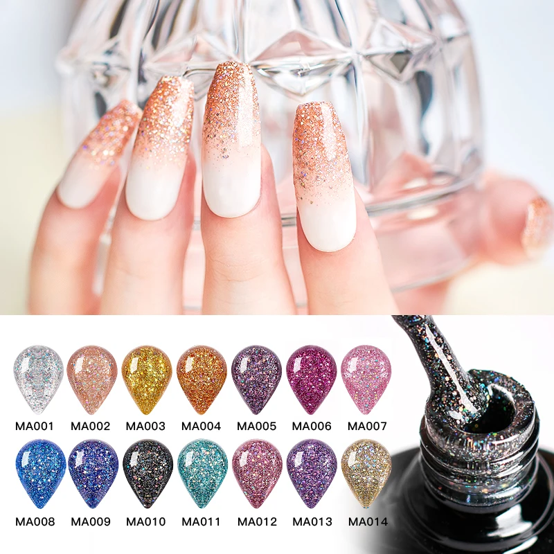 MEET ACROSS UV Gel Nail Polish 8ml Rose Gold Glitter Sequins Soak Off UV Gel Varnish Color Nail Gel Polish DIY Nail Art Laquer
MEET ACROSS UV Gel Nail Polish 8ml Rose Gold Glitter Sequins Soak Off UV Gel Varnish Color Nail Gel Polish DIY Nail Art Laquer