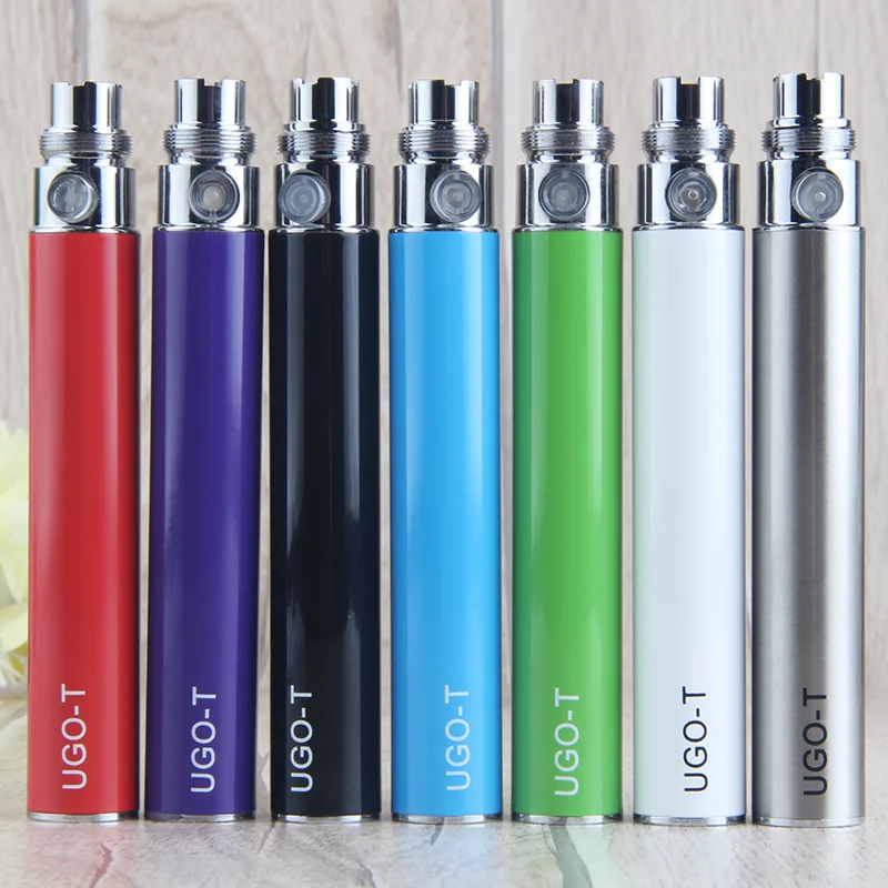 UGO T Electronic Cigarette Battery 1100mah usb passthrough ugo-t battery 510 thread ego evod vape for ce4 ce5 vaporizador pen