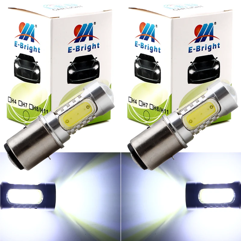 YM E-Bright 2 PCS 12V 24V BA20D H6 7.5W COB LED Bulbs Motorcycle Motor Lights Led 6500K with LENS Headlights 650Lm High Power
YM E-Bright 2 PCS 12V 24V BA20D H6 7.5W COB LED Bulbs Motorcycle Motor Lights Led 6500K with LENS Headlights 650Lm High Power
