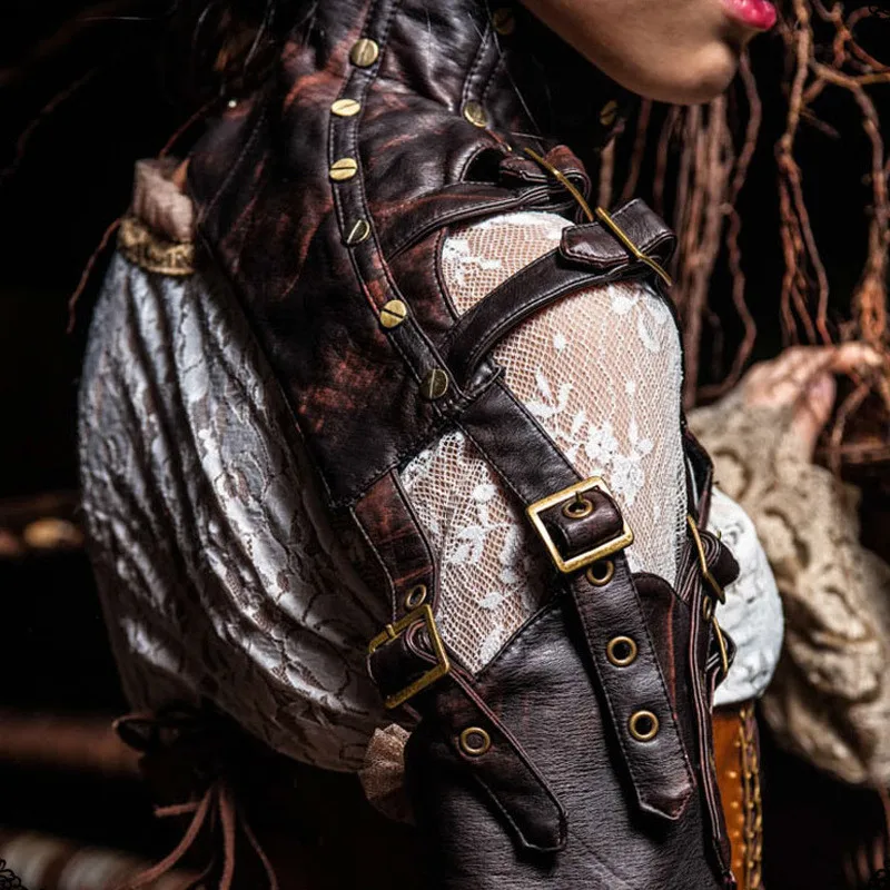 New PU Leather Changeable Sleeve Steampunk Arm Sheath One Shoulder Vintage Armor Arm Warmer Cosplay Corset Costume Accessories
New PU Leather Changeable Sleeve Steampunk Arm Sheath One Shoulder Vintage Armor Arm Warmer Cosplay Corset Costume Accessories