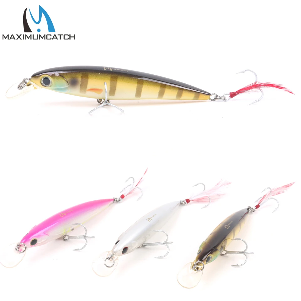 Maximumcatch 1Pcs New Minnow Bass Fishing Lures Crankbait Minnow Fishing Lures With VMC Hooks and Feather
Maximumcatch 1Pcs New Minnow Bass Fishing Lures Crankbait Minnow Fishing Lures With VMC Hooks and Feather