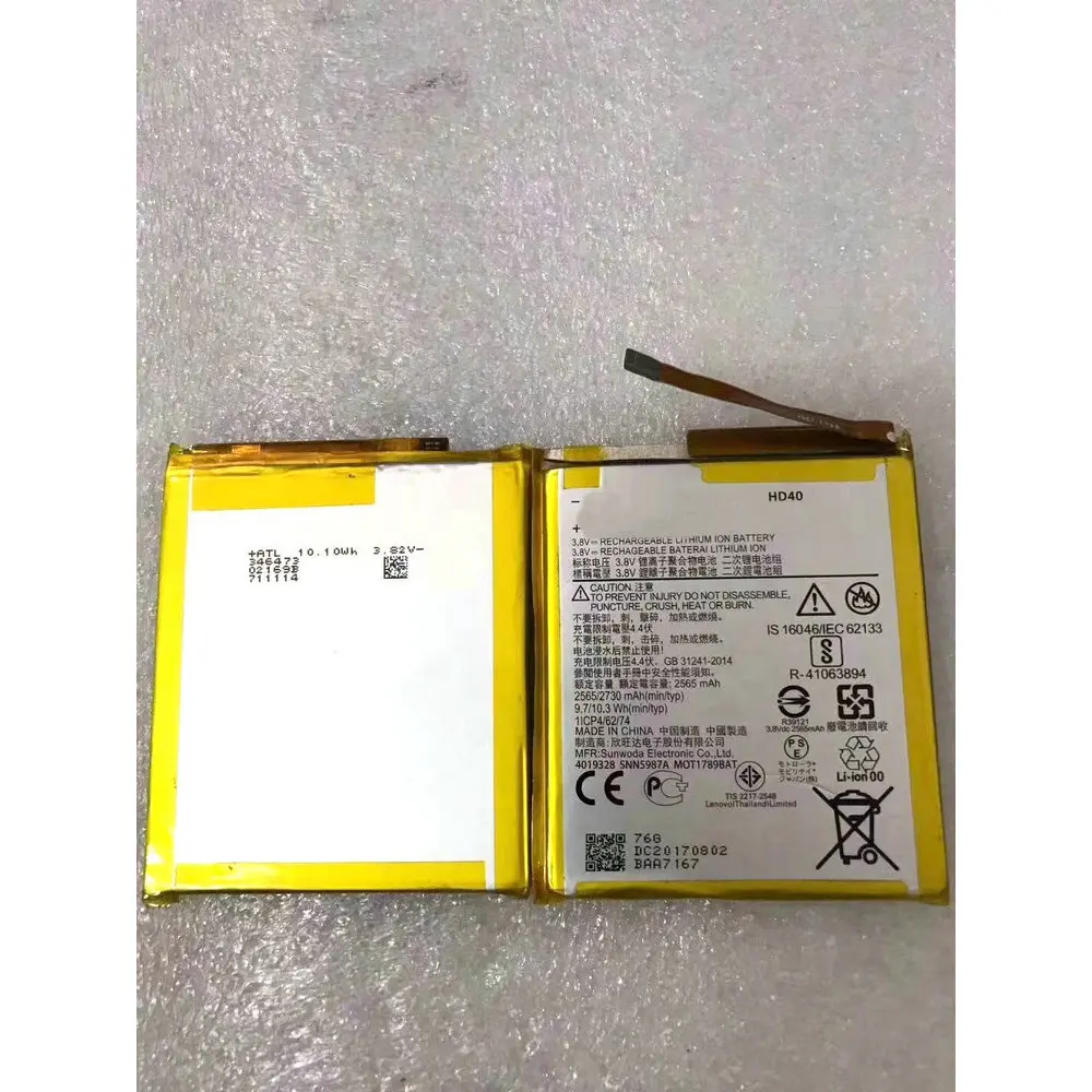 High Quality 2730mAh HD40 SNN5987A battery for Motorola Moto Z Force 2nd Moto Z Force 2nd gen Moto Z2 Force XT1789-0 Battery
High Quality 2730mAh HD40 SNN5987A battery for Motorola Moto Z Force 2nd Moto Z Force 2nd gen Moto Z2 Force XT1789-0 Battery