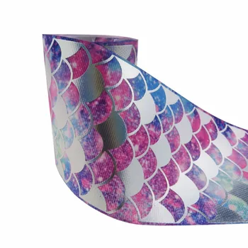 Shipping free 3 '' 75mm wholesale silver foil mermaid scale printed with grosgrain ribbon with custom accept ,100yard 
Shipping free 3 '' 75mm wholesale silver foil mermaid scale printed with grosgrain ribbon with custom accept ,100yard