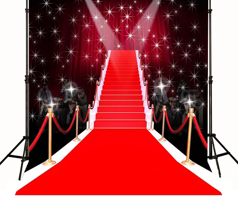 Фото Голливудский красный ковер фоны виниловая ткань Высокое - купить
