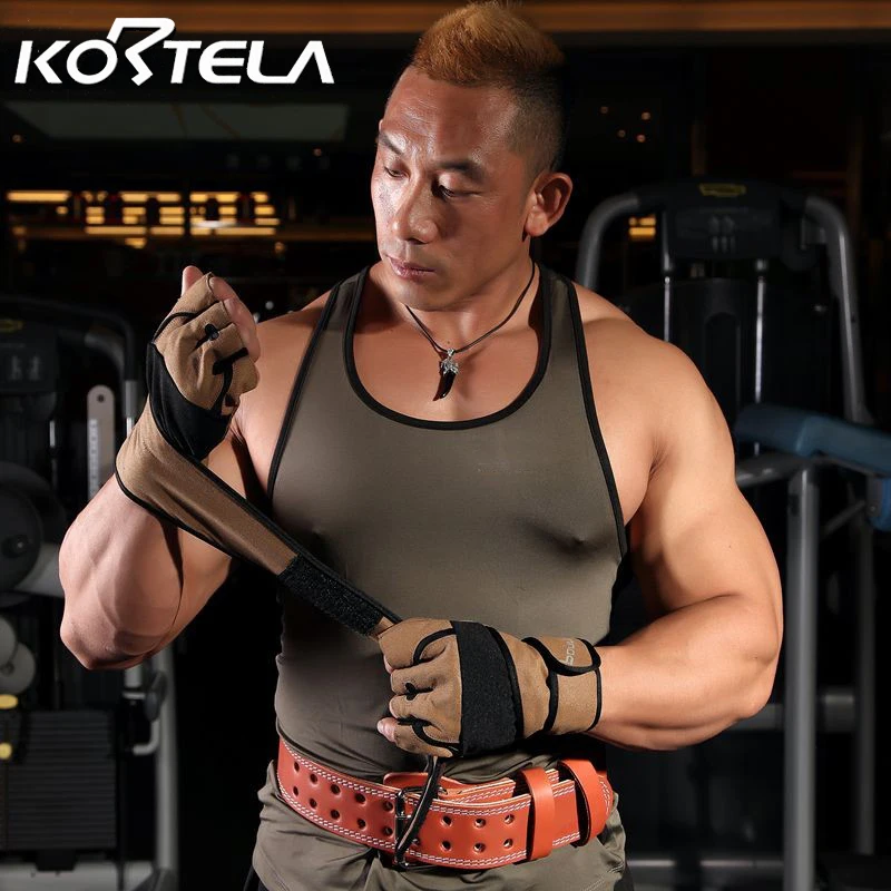 Image High Quality BOULDER Brand Weight Lifting Gym Fitness Gloves Wrist Wrap Support Workout Grip Training Gloves Cross Fit Equipment